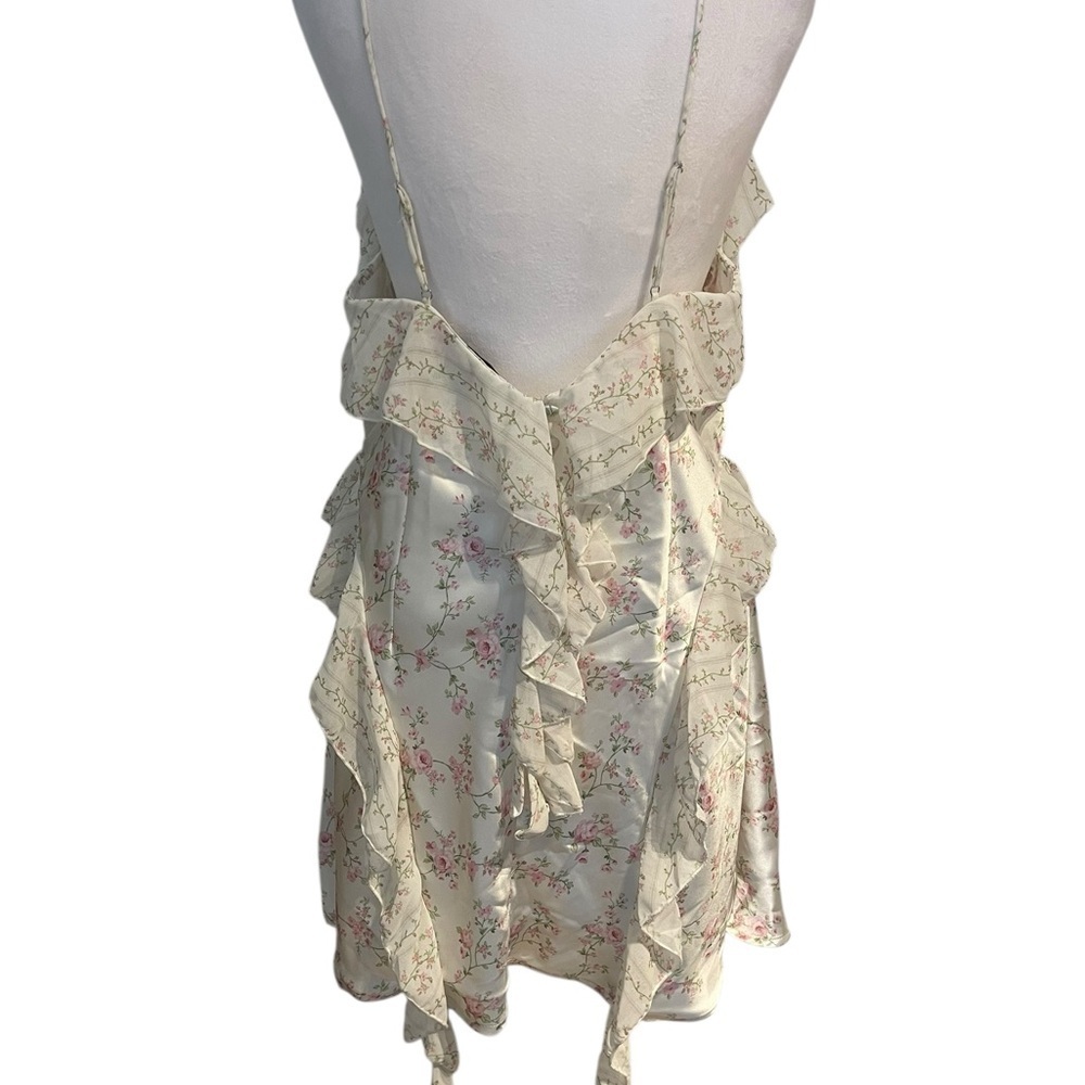 Forever 21 Floral Ruffle Long Top Size XL – Prairie Cottagecore Fairy Style - Picture 5 of 8